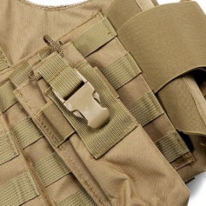 Yellowish brown military police tactical vest