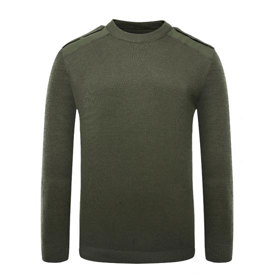 China Military Wool O Neck Green Pullover Man Sweater Manufacturer ...