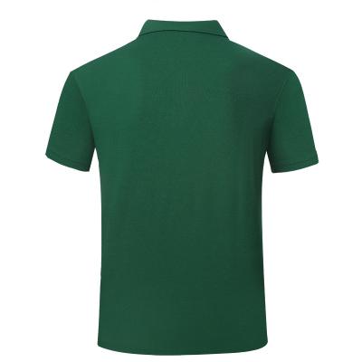 Army green cotton short sleeves polo shirt