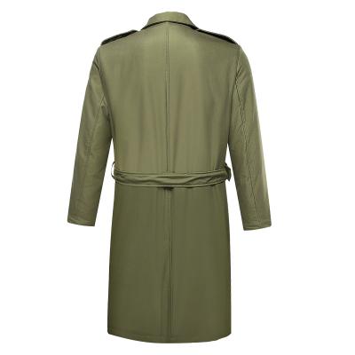 Military army green polyester cotton winter overcoat