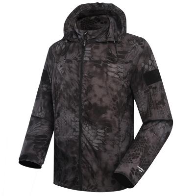 Light Windproof Tactical Black Kryptek Camouflage Military Jacket